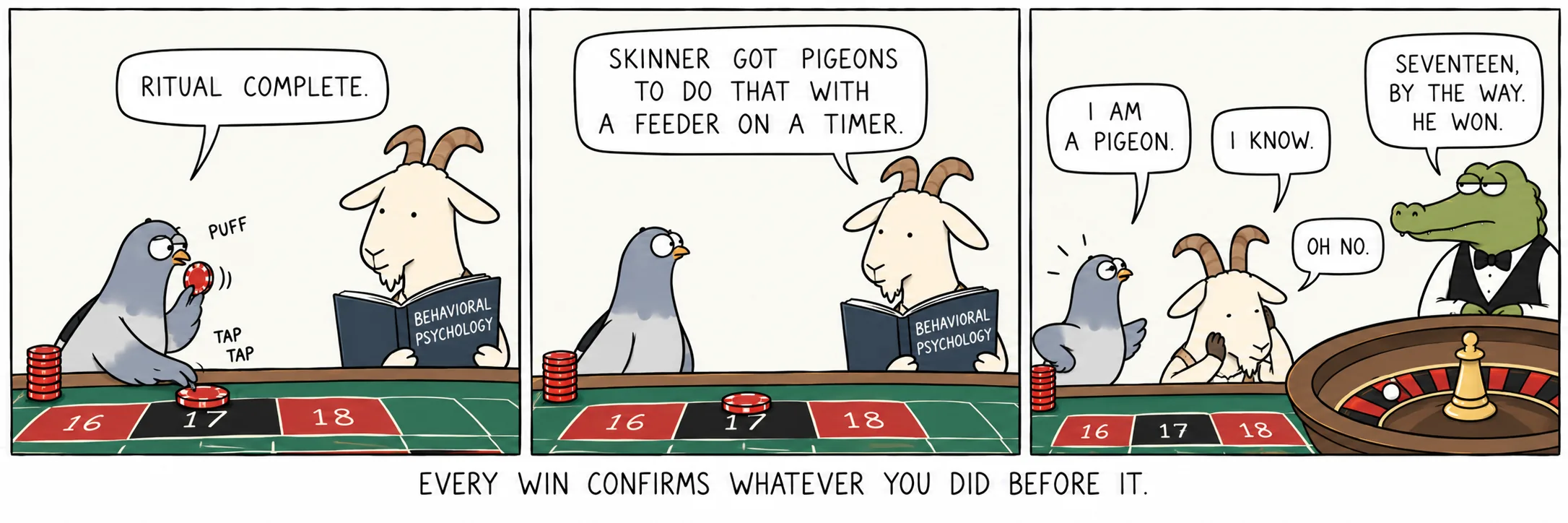 Každá výhra potvrdí cokoli, co jste udělali před ní.